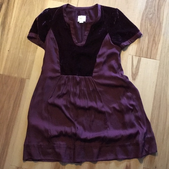 Maeve Merlot Ingrid Velvet Tunic Dress. P/650/A1147/ - Picture 4 of 8